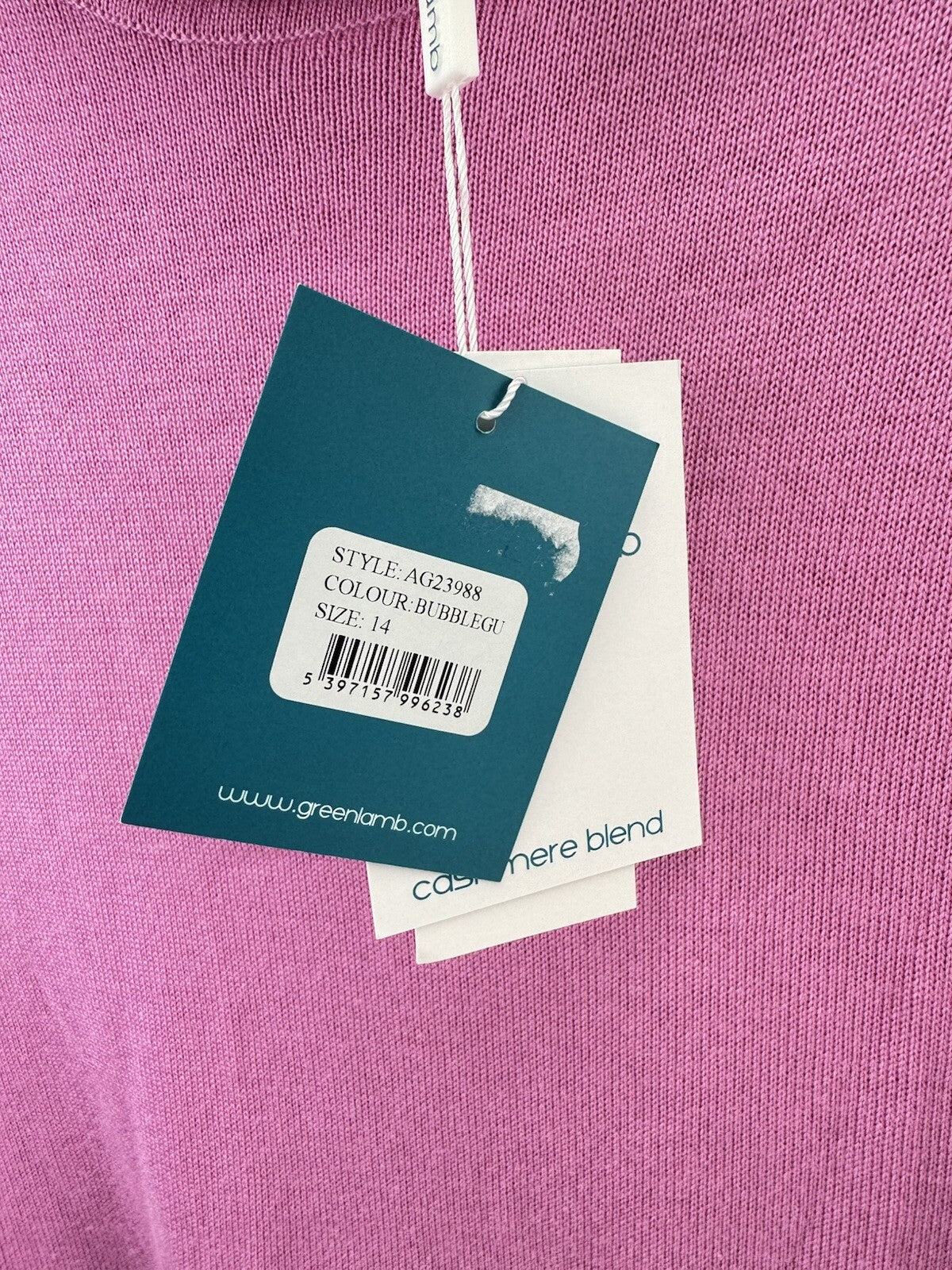 Green Lamb Ladies Pullover Knox Roll Turtle Neck Cashmere UK 14 /New /223306
