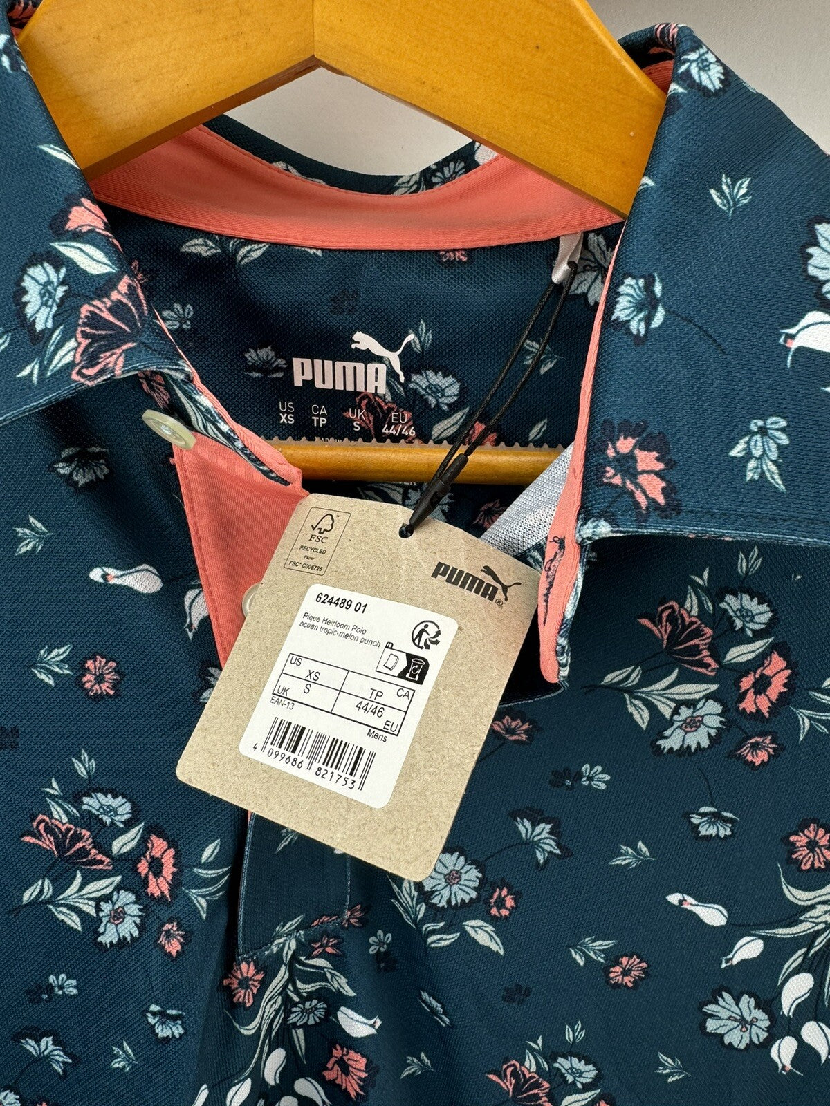 Puma Golf Polo Shirt Pique Heirloom Polo Size UK Small /New /207455