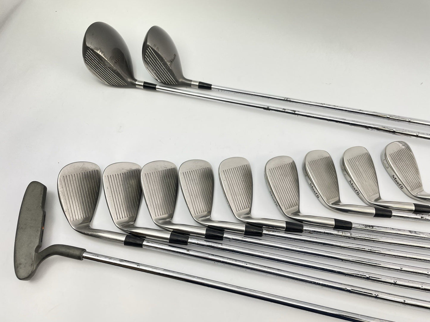 Mens Golf Package Set 12 Clubs Maxfli Regular Steel /Right /New Grips /Cart Bag5