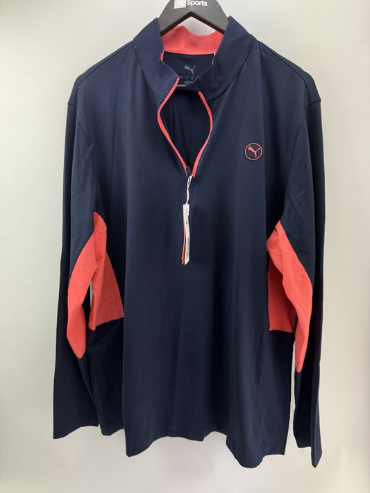 Puma Golf 1/4 Zip Pure 2.0 Pullover Mens UK XL /Navy /New /294940