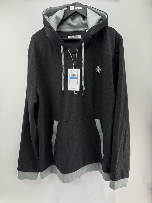 Original Penguin Golf Hoodie 1/4 Zip Earl Colour Block UK XL /Grey /New /300610