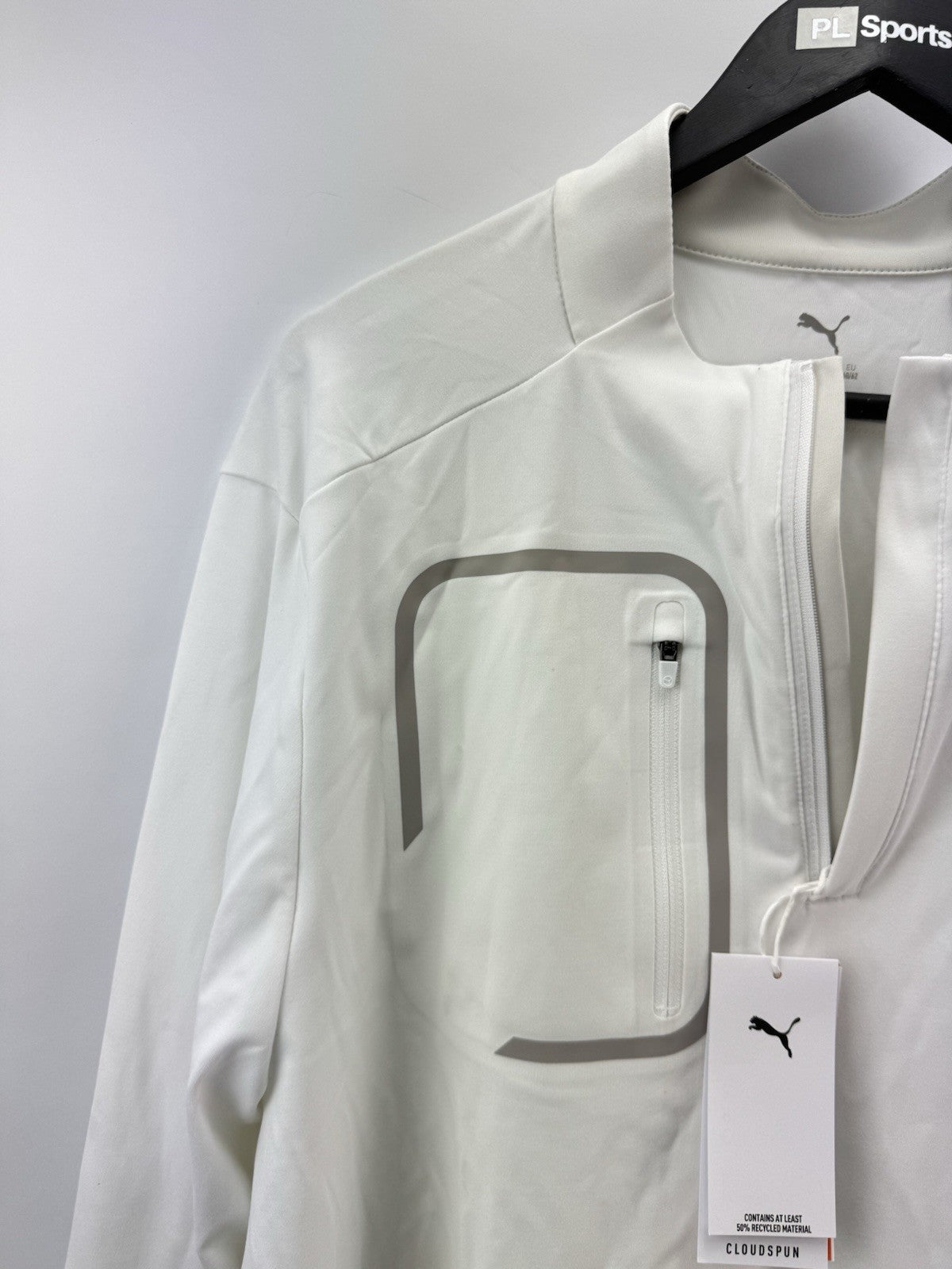 Puma Golf Mens 1/4 Zip Pullover Cloudspun Tech UK XXL /White/New /294892