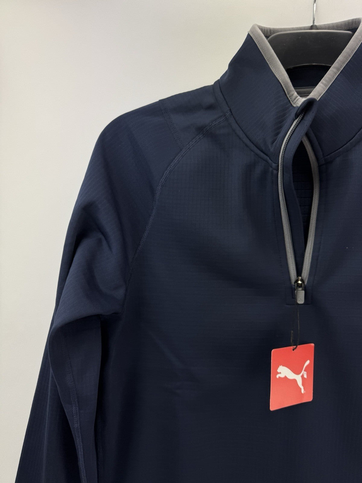 Puma Golf Mens Pullover Waffle Fleece 1/4 Zip UK Small /Navy /New /252262