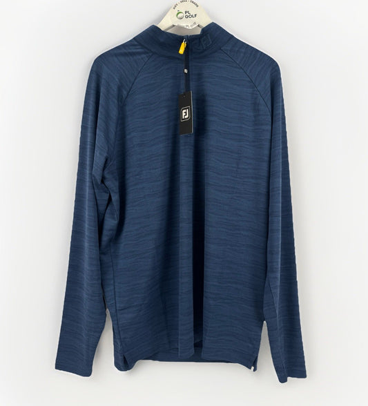 FootJoy Golf Wave Jacquard Chill-Out Zip Pullover Men's Size XL Navy/330570