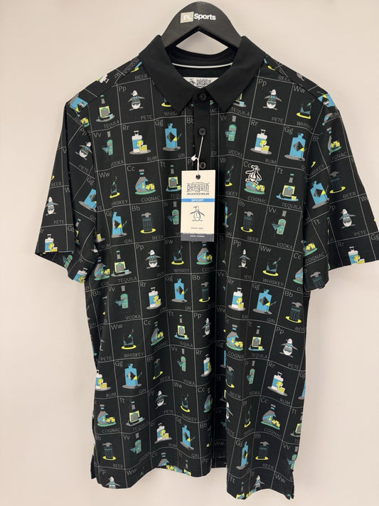 Original Penguin Mens ‘Pete’s Flash Drinking Card’ Golf Polo Size Medium /353770