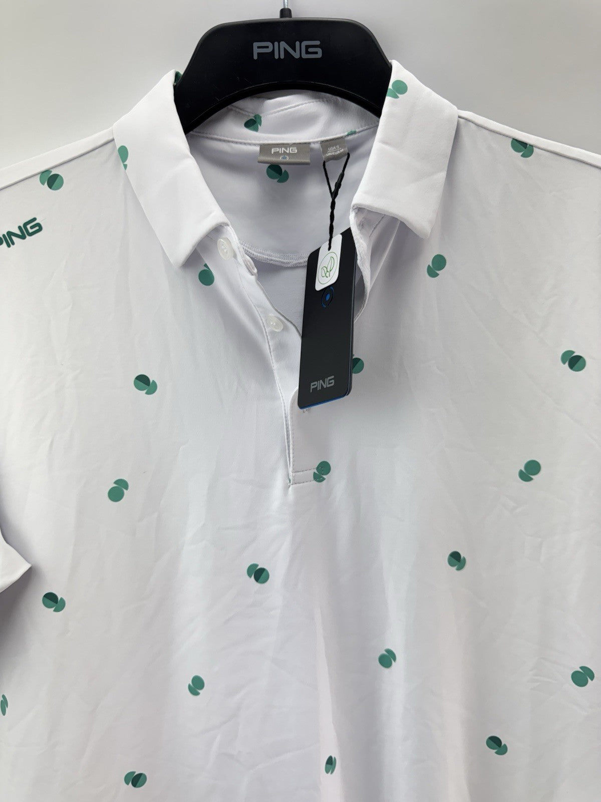 Ping Golf Mens Polo Shirt Two Tone UK Medium /Short Sleeve /White /New /262453