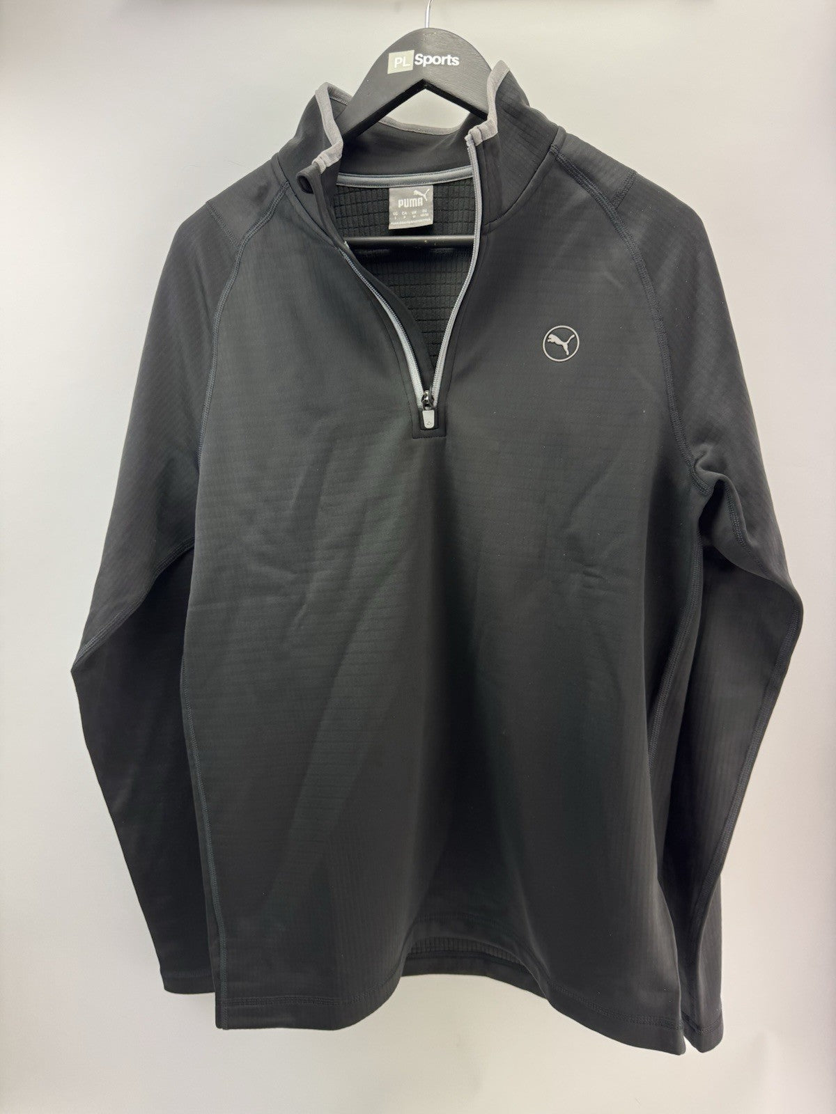 Puma Golf Mens Pullover Waffle Fleece 1/4 Zip UK Medium /Black /New /294950