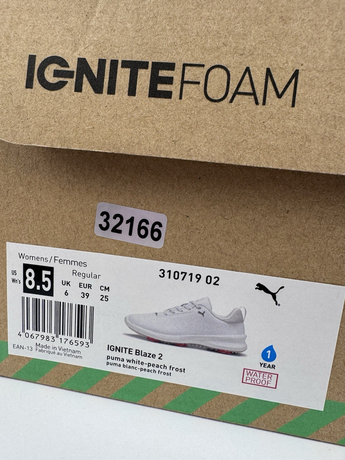 Puma Ignite Blaze 2 Golf Shoes Women's Size UK 6 White Peach Frost /321669