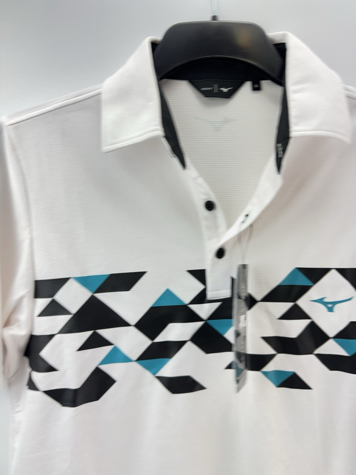 Mizuno Golf Mens Polo Shirt Checker /White /UK Medium /New /234243