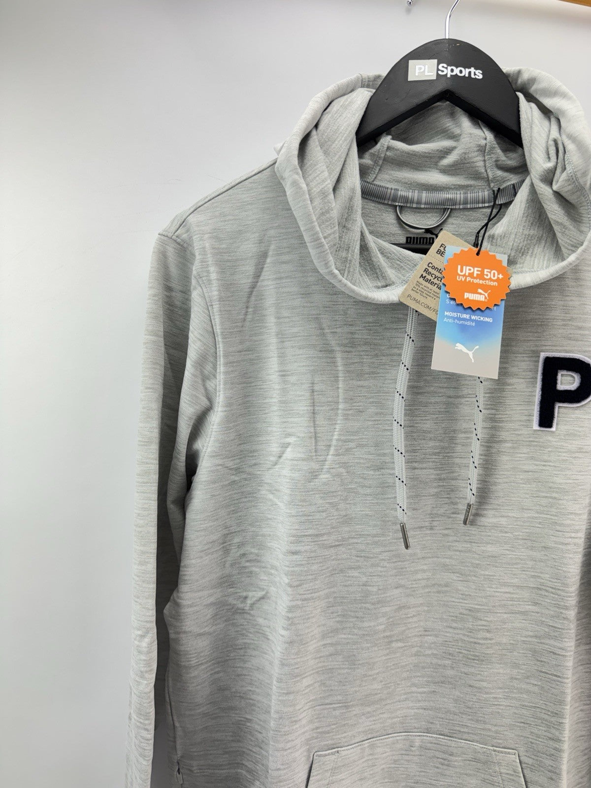 Puma Golf Hoodie Cloudspun Patch Mens UK Small /Grey /New /305112