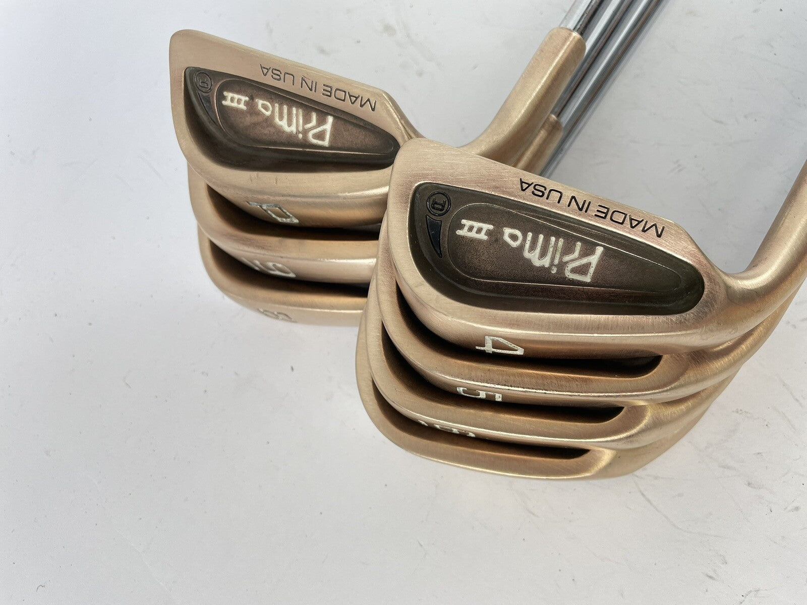 Prima III Golf Copper Irons Made In USA 4-PW Regular Steel /Left /New Grips/629716