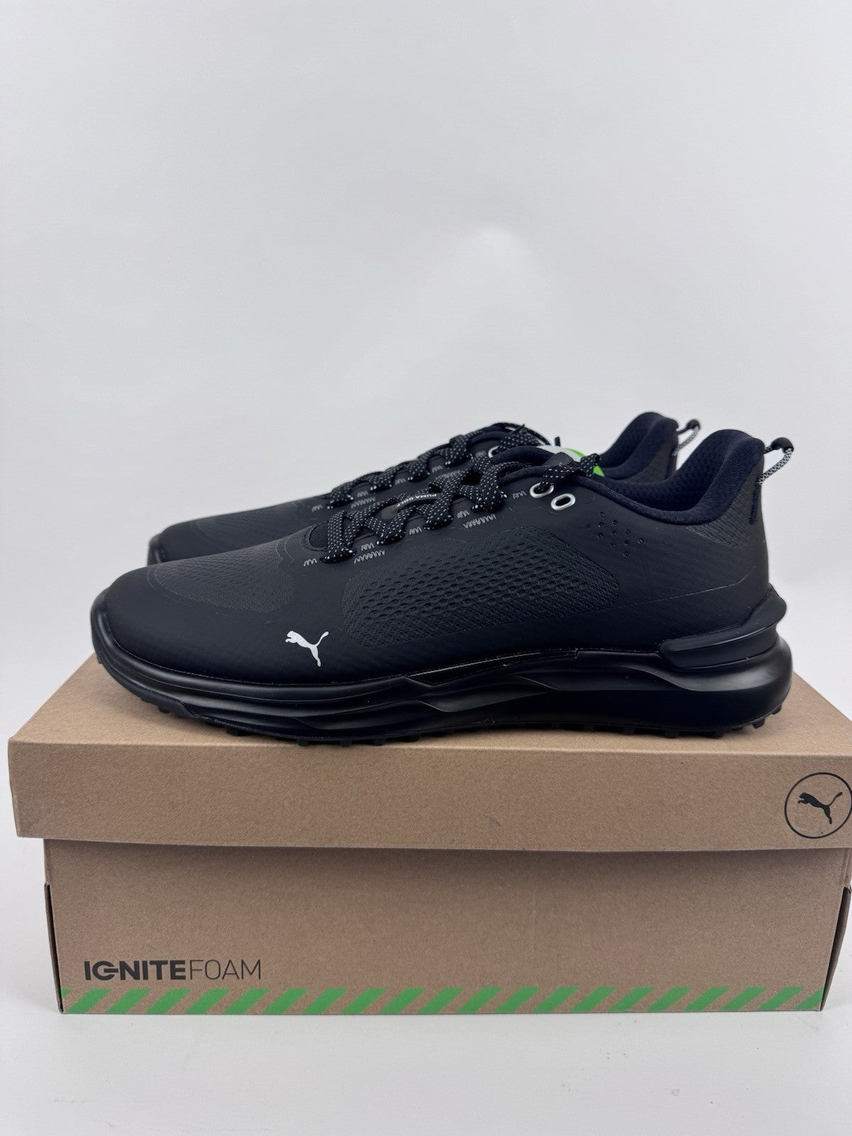 Puma IGNITE Elevate X Golf Shoes Men's Size UK 7.5 Black Waterproof/321240