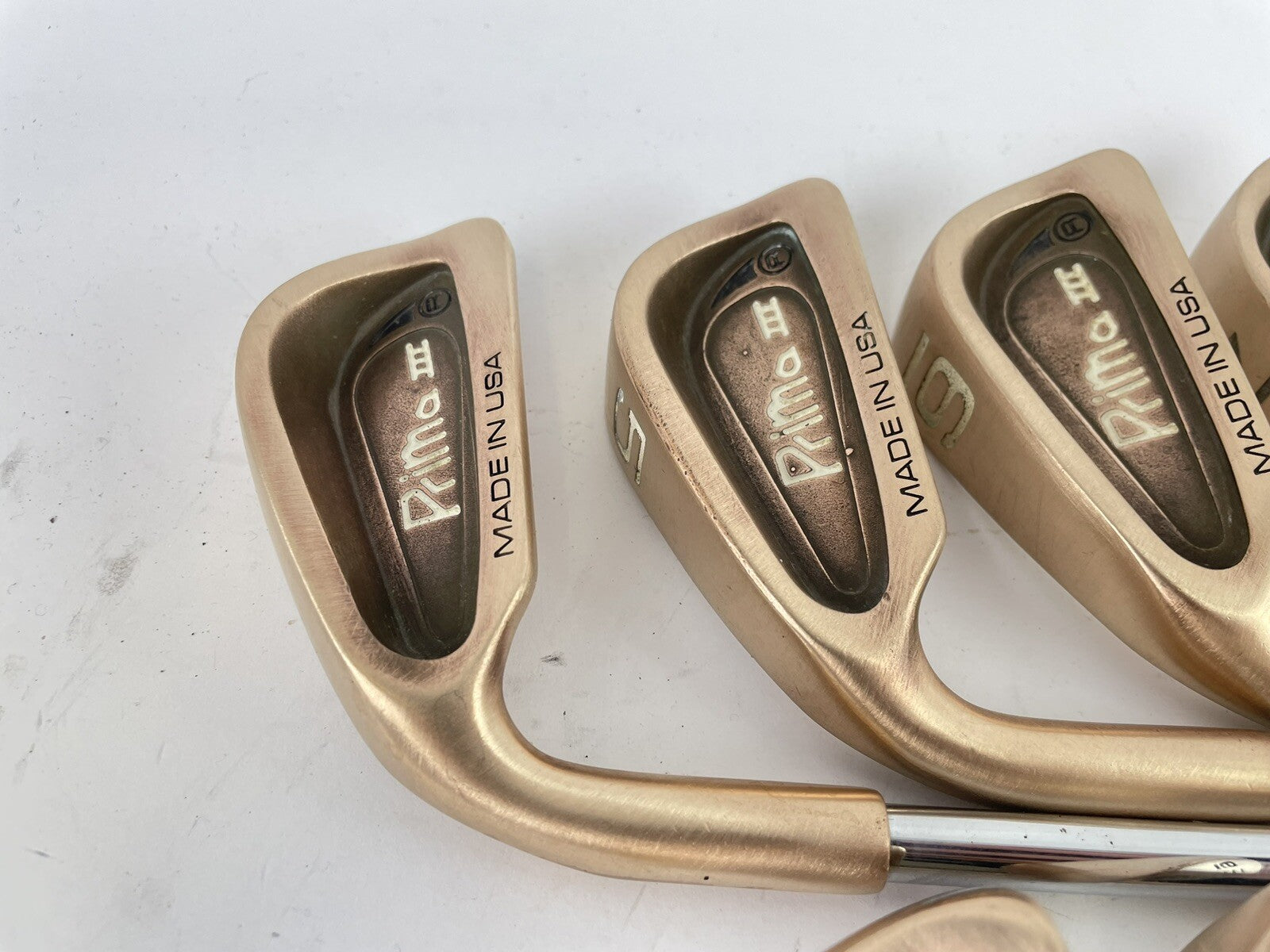 Prima III Golf Copper Irons Made In USA 4-PW Regular Steel /Left /New Grips/62975