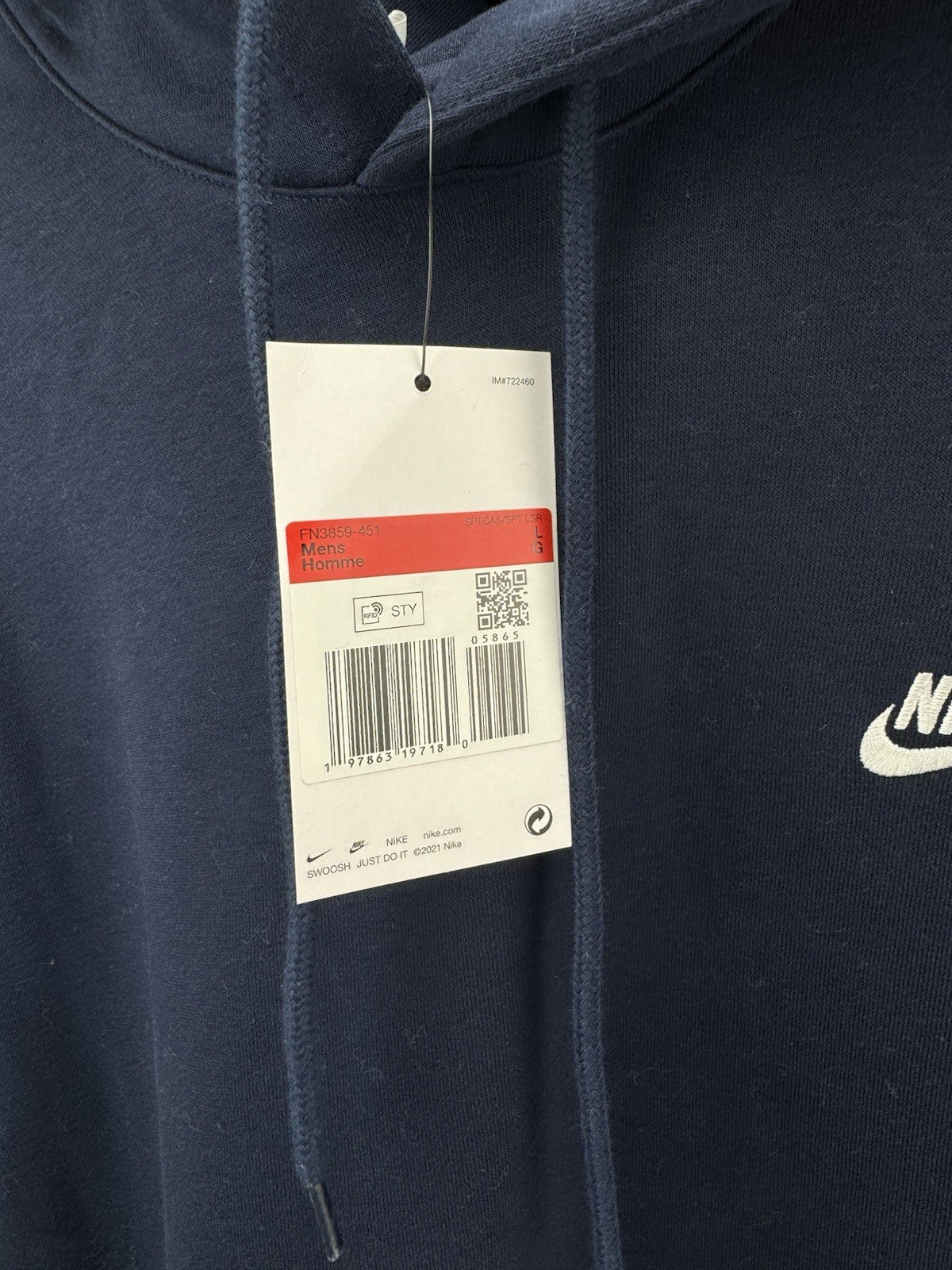 Nike Golf Club Hoodie Pullover Fleece Jumper UK Large /Navy /New /276817