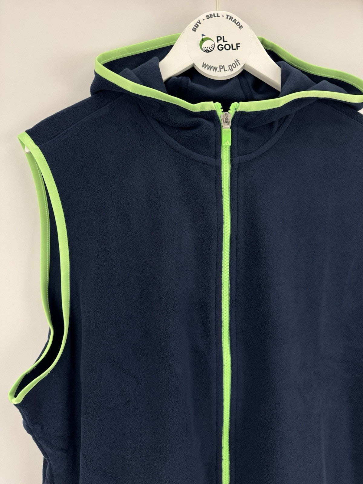 Adidas JL5328 Ultimate365 Fleece Hoodie Vest Men's Size Small Navy Green/327286
