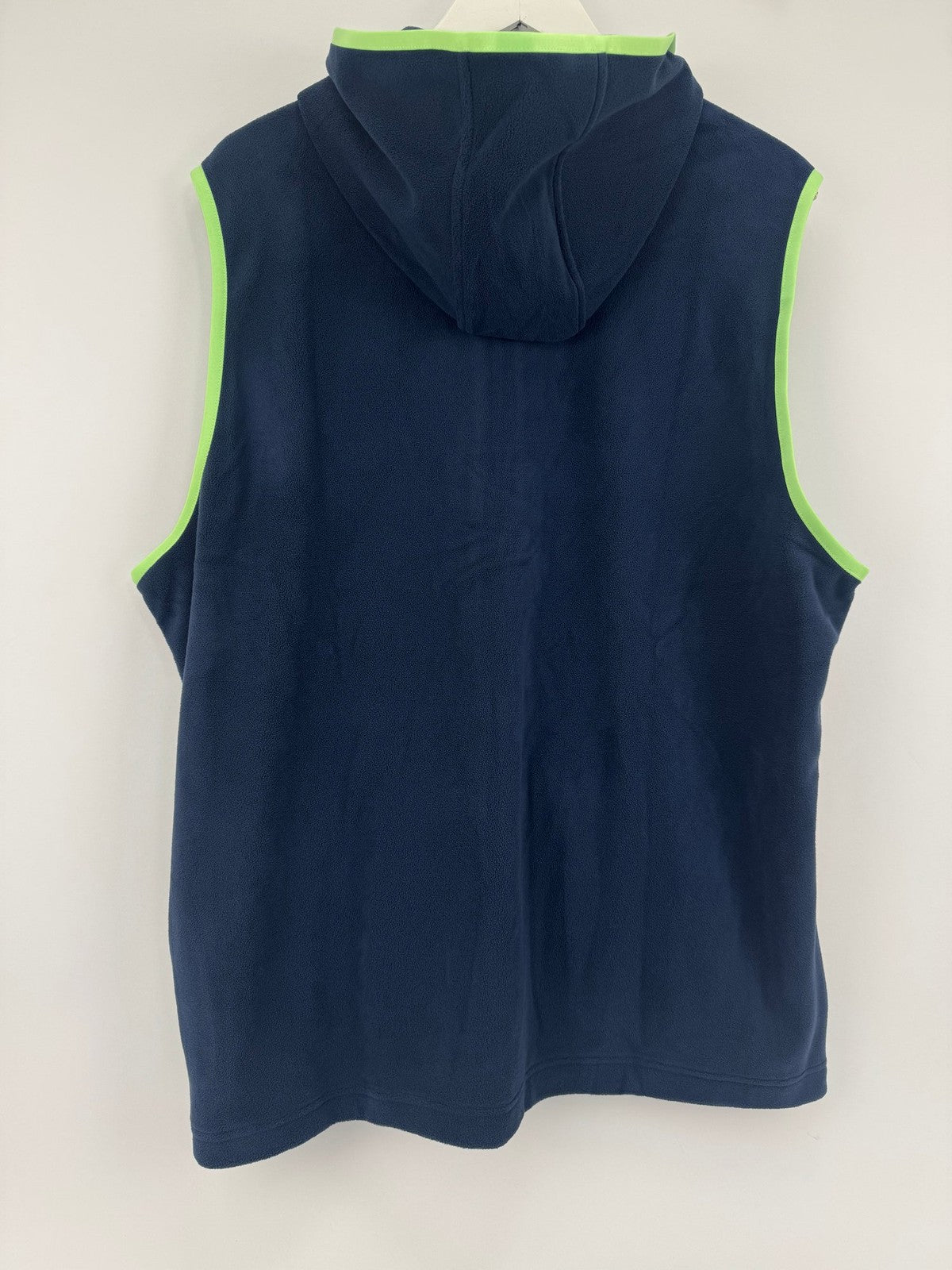 Adidas JL5328 Ultimate365 Fleece Hoodie Vest Men's Size Medium Navy Green/325615