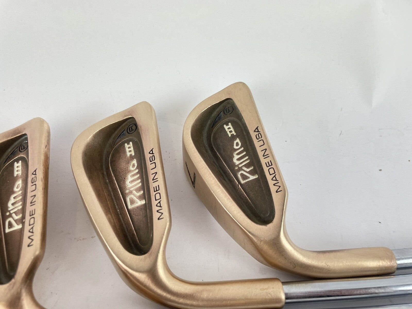 Prima III Golf Copper Irons Made In USA 4-PW Regular Steel /Left /New Grips/62973