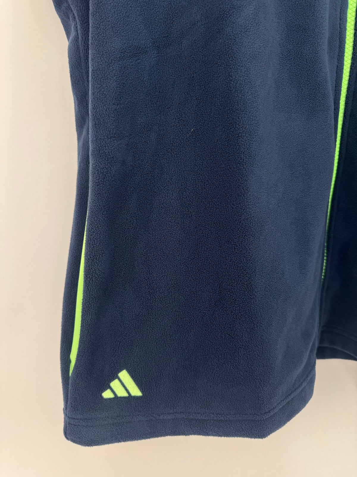 Adidas JL5328 Ultimate365 Fleece Hoodie Vest Men's Size Large Navy Green/325604