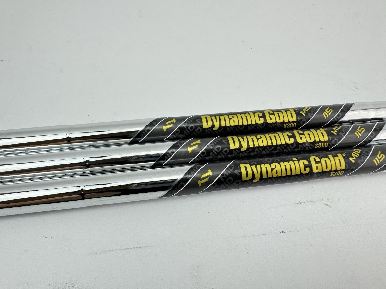 Dynamic Gold Wedge Shaft Set (3) Mid 115 S300  Stiff Steel /0.355 Tapered /290041
