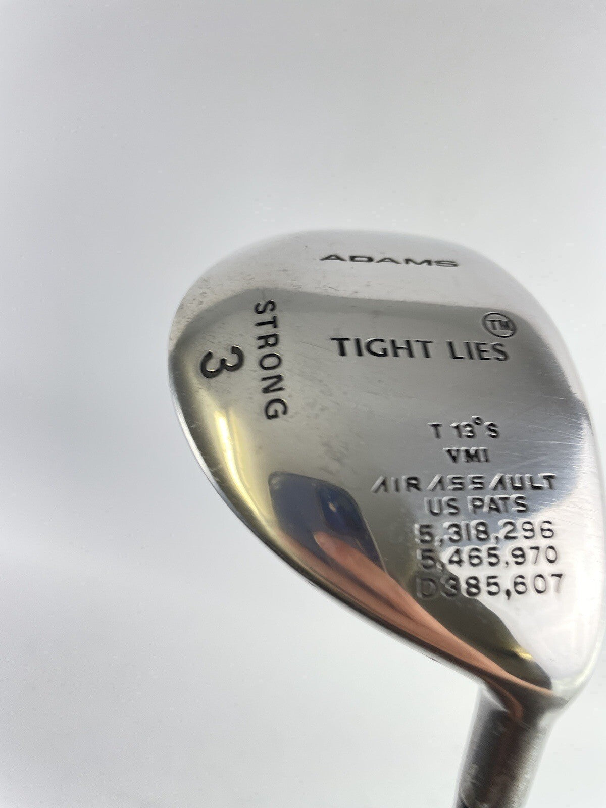 Adams 3 Wood Strong 13* Tight Lies Stiff Flex Graphite /Right /New Grip /102951