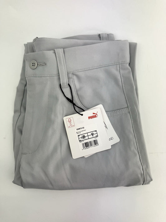 Puma Boys Junior 5 Pocket Golf Pant High Rise Trousers Grey Size 7-8yrs/ 309780