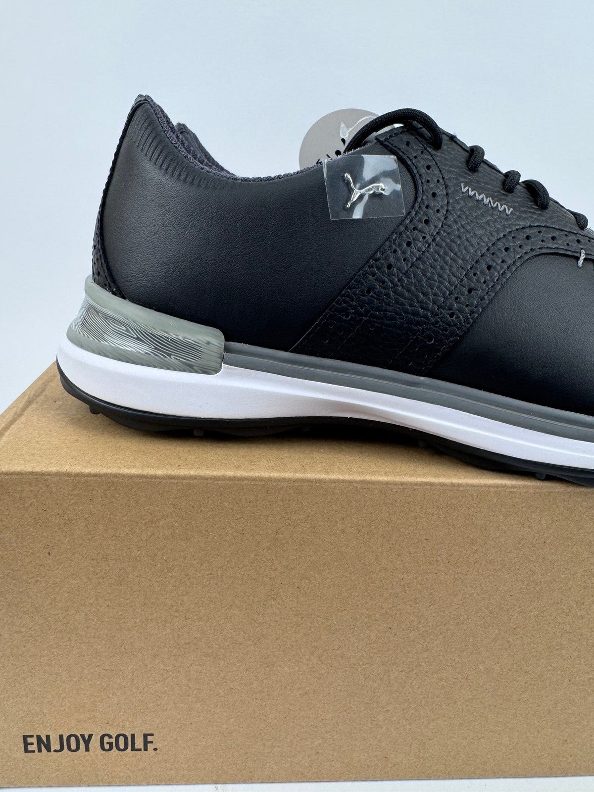 Puma Avant Golf Shoes Men's Size UK8 Waterproof Black Premium Lightweight/318455