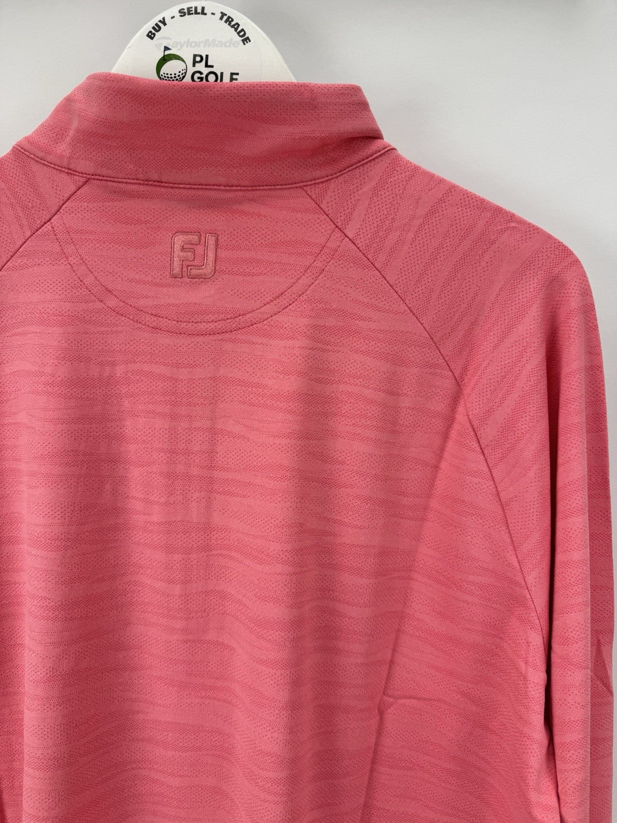 FootJoy Golf Wave Jacquard Chill-Out Zip Pullover Men's Size Large Pink/334368