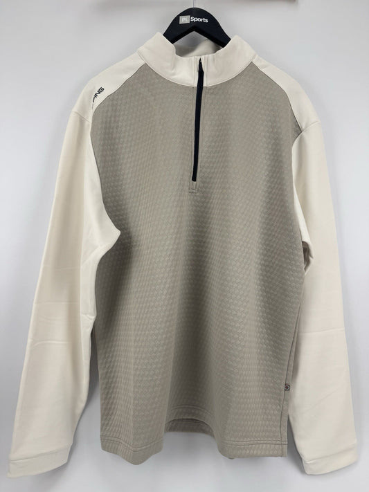 PING Nolan P03766 Golf Pullover Jacket Men's Size L Willow/Egret Water-Res/312950