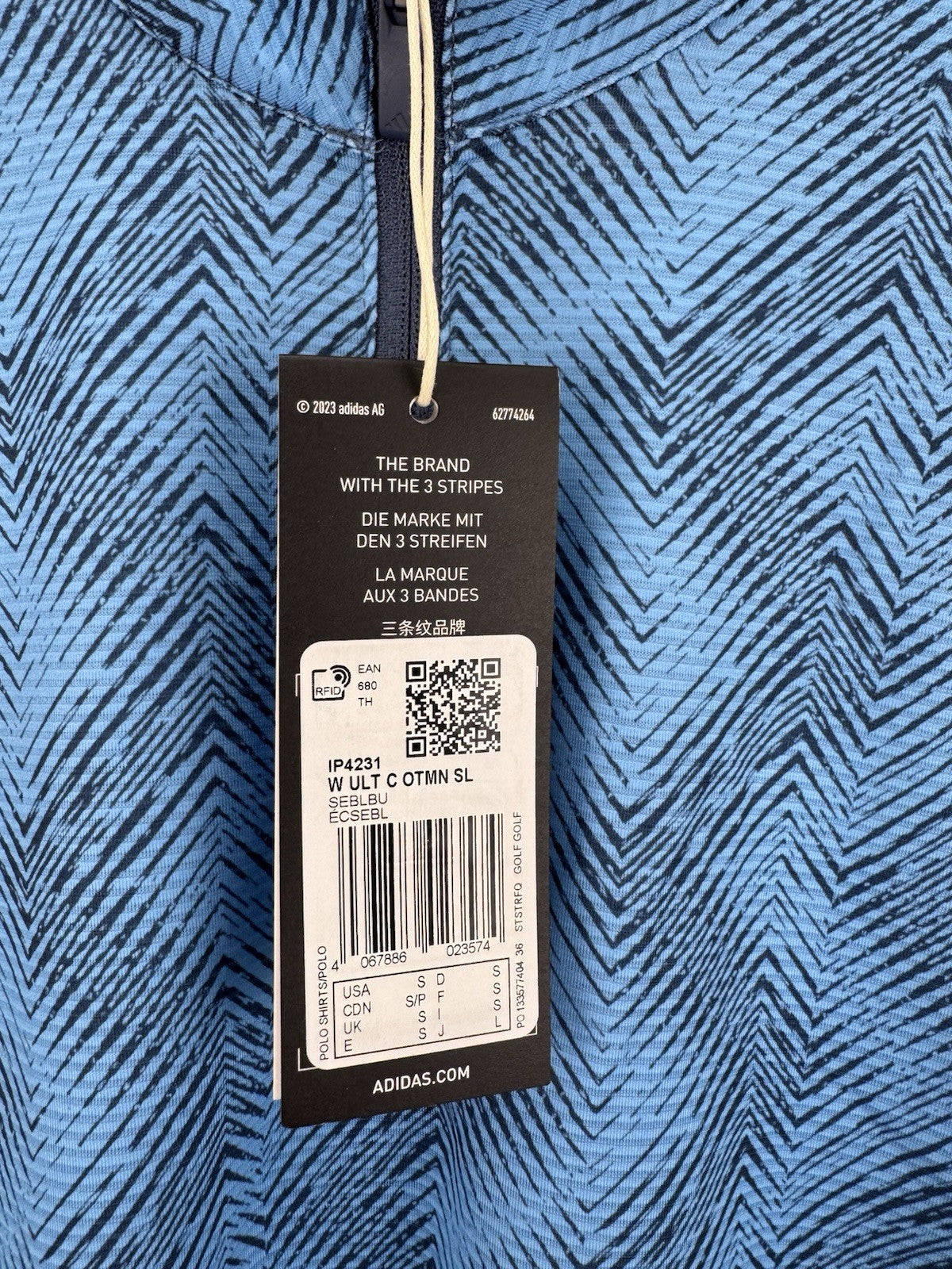 Ladies adidas Ultimate365 Ottoman Printed Sleeveless Polo Size UK Small /318116