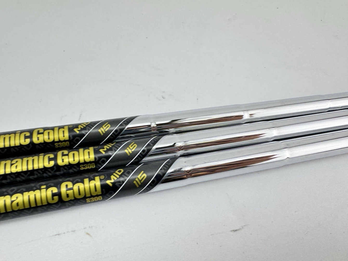 Dynamic Gold Wedge Shaft Set (3) Mid 115 S300  Stiff Steel /0.355 Tapered /290044