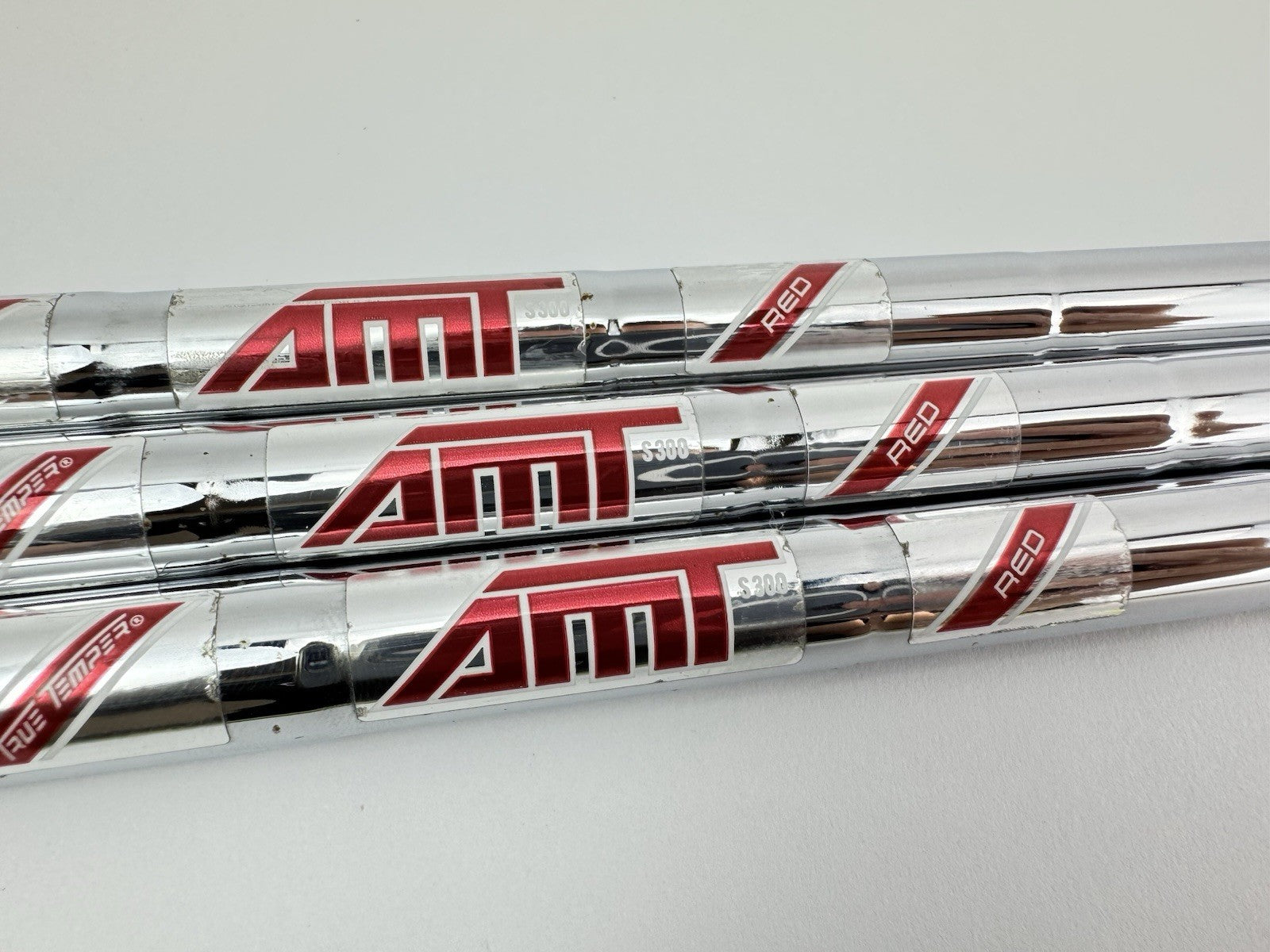 AMT Red Wedge Shaft Set (3) S300 Stiff Flex Steel 0.355 Tapered /267165