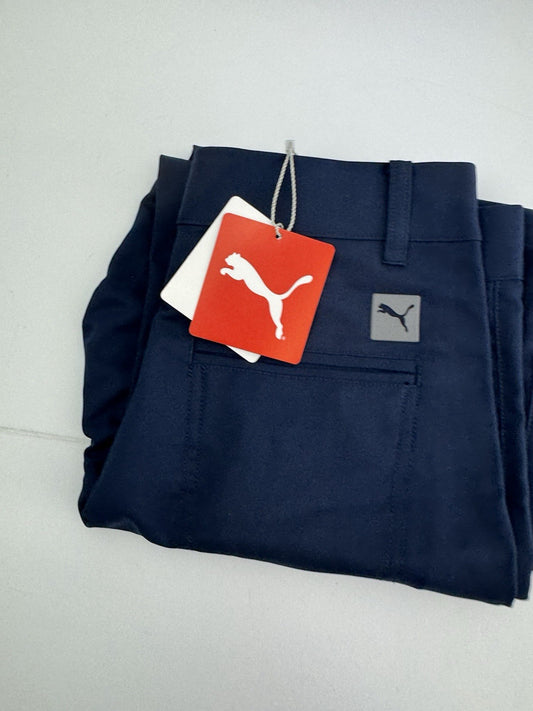 Puma Junior Boys Golf Trousers 5 Pockets Pants /Navy /UK 9-10Yrs /New /285380