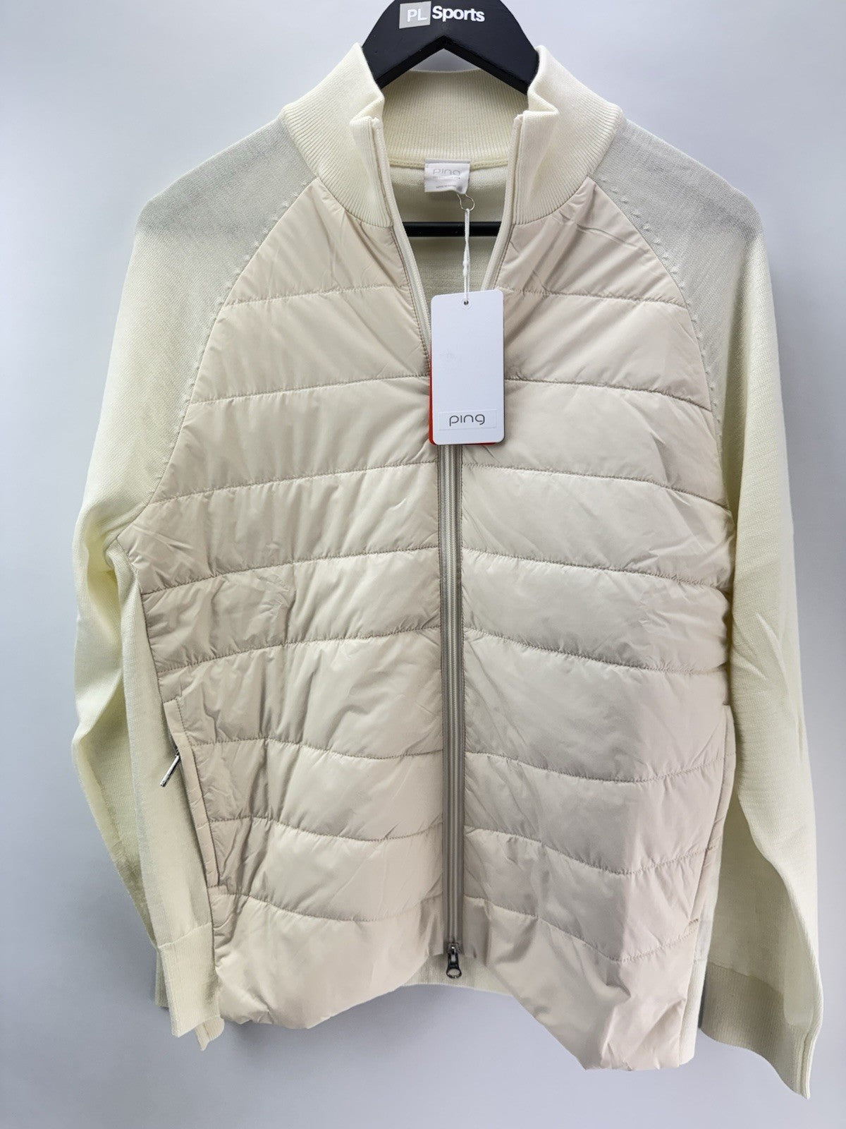 Ping Golf Ladies Jacket Fran Hybrid Full Zip UK 12 /Cream /New /279800