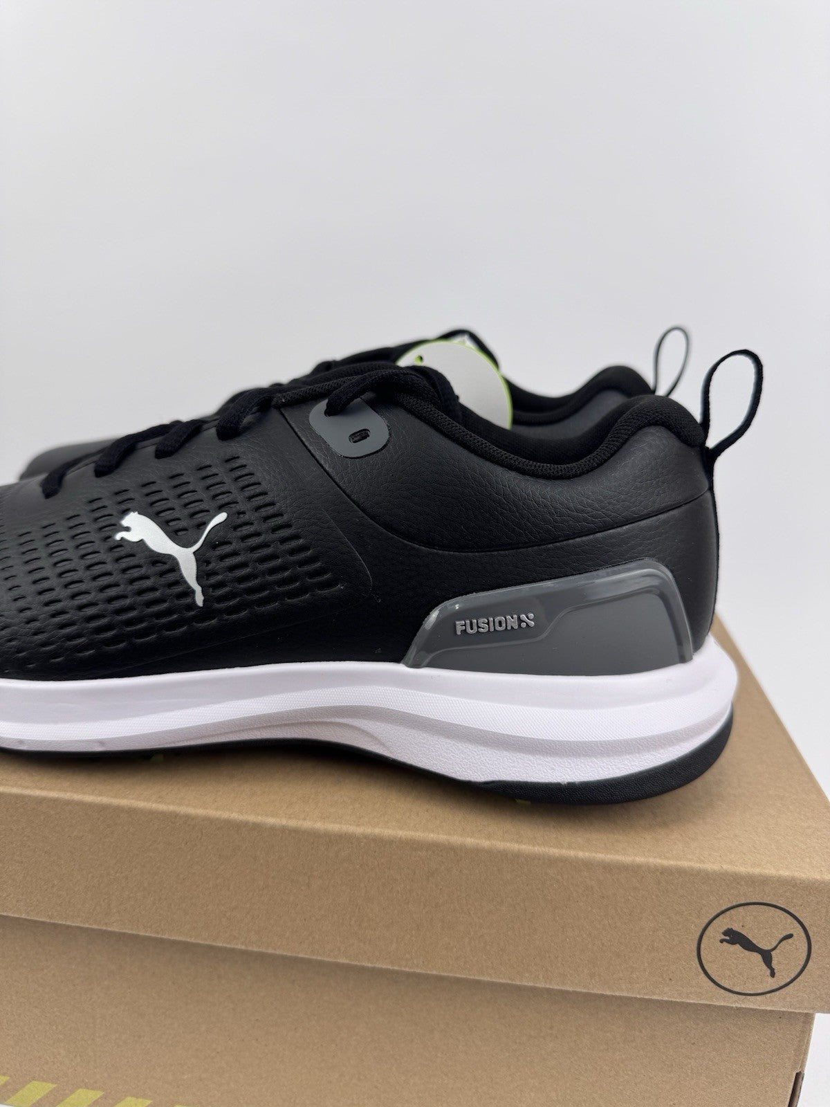 Puma Fusion Plus Spiked Golf Shoes Men's Size UK 8 Black Waterproof/318581