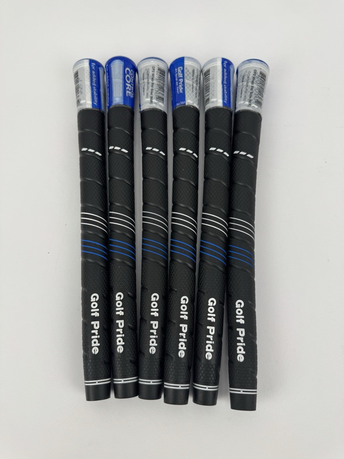 Golf Pride CP2 Wrap Golf Grips (6) Men’s Standard /Black/Blue /New /321370