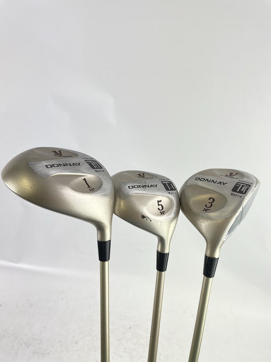 Donnay Ladies Driver, Fairway Bundle 1,3&5 Woods Ladies Graphite /New Grips/88510