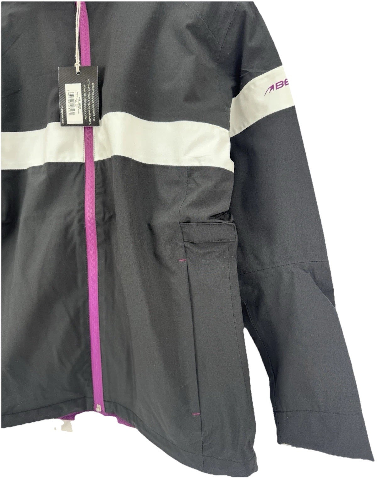 Ladies Benross Pearl Hydro Pro Black Rain Jacket UK Size 10/ Brand New/ 318075