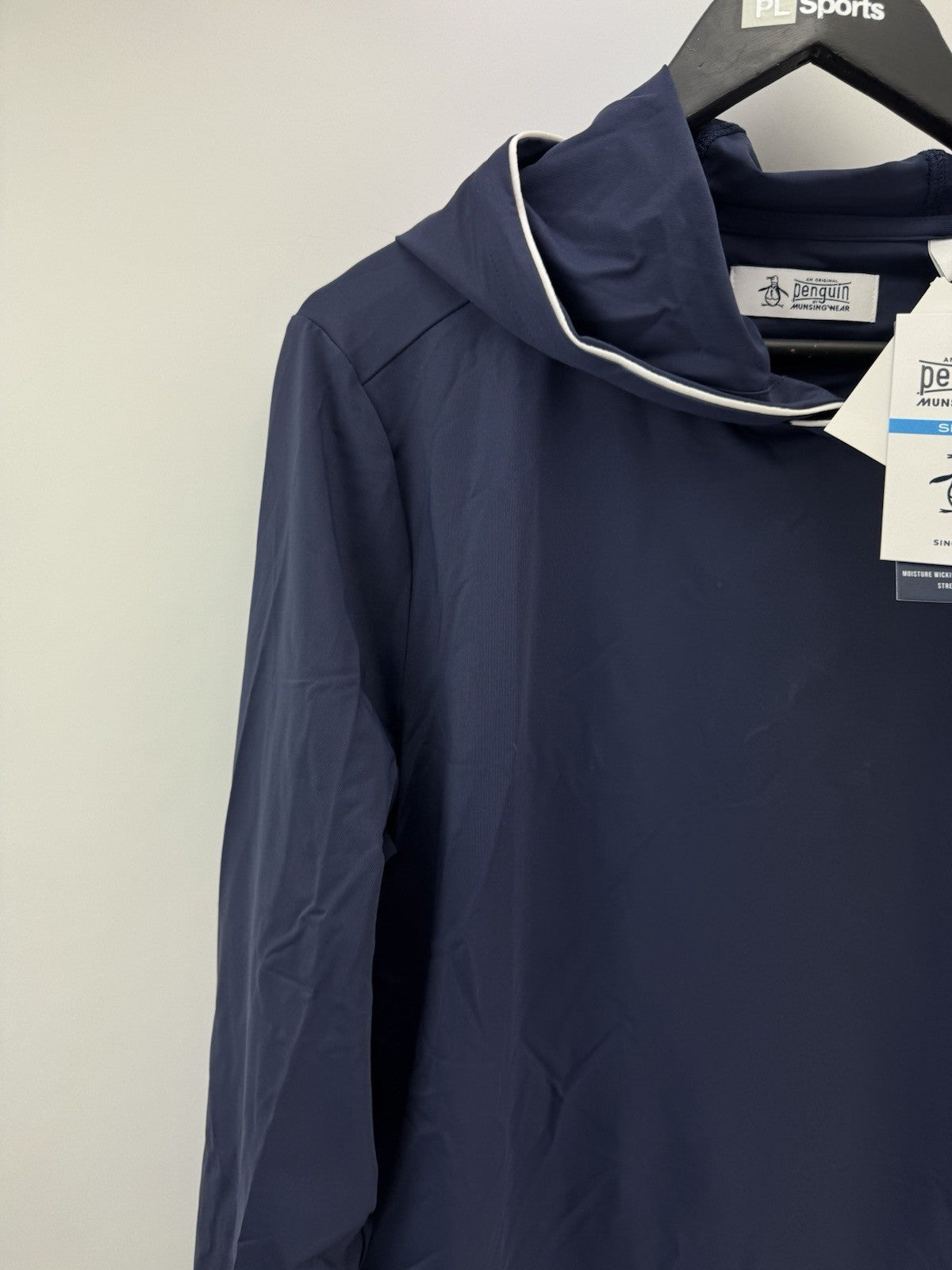 Original Penguin Golf Performance Hoodie Earl Pullover Lightweight UK M /305122