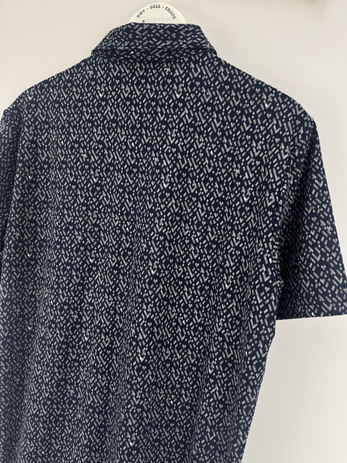 Adidas JL5273 Ultimate365 Micro Argyle Polo Shirt Mens Size Medium Navy/329307