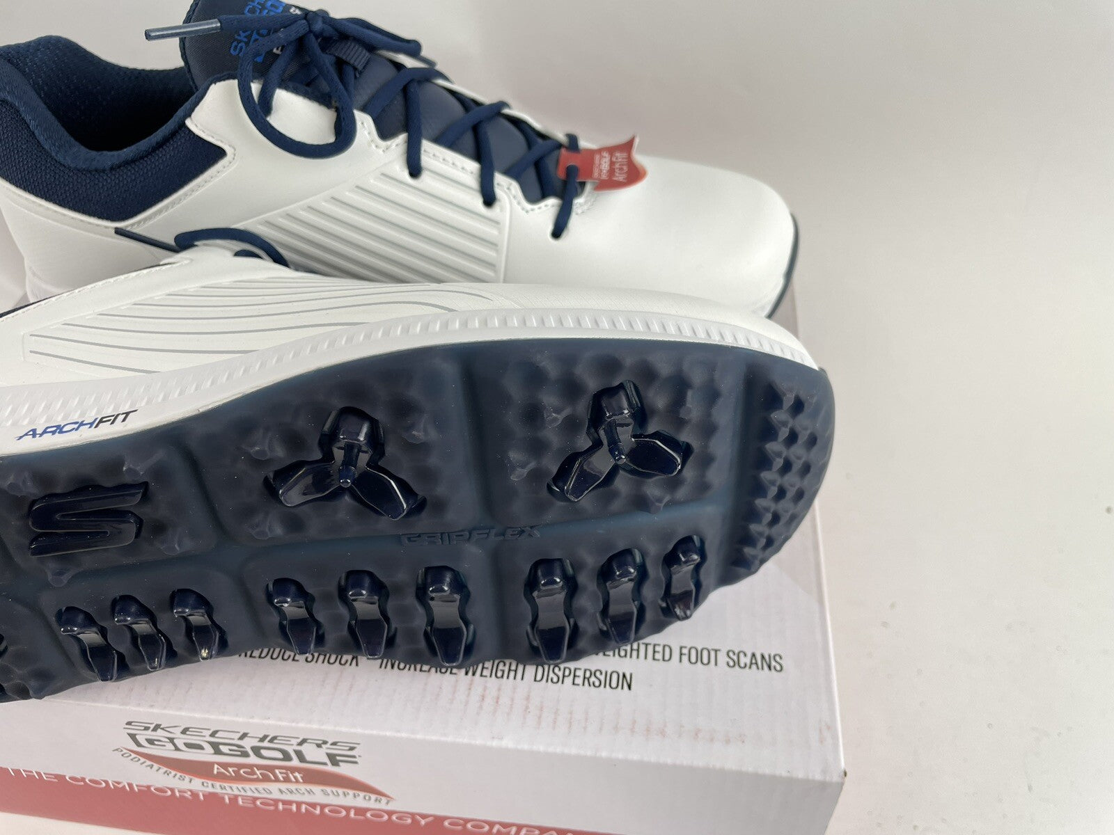 Skechers Elite 5 GF Golf Shoes Arch Fit UK 7 /Waterproof /White/Blue /Brand New6