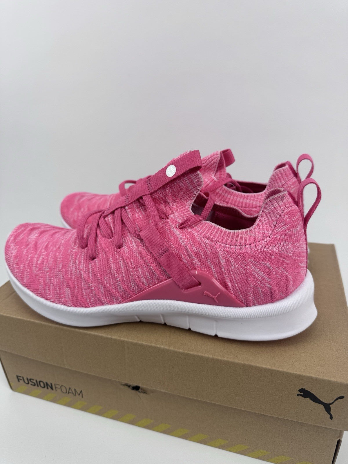 Puma Laguna Fusion Knit Women's Trainers Size UK 5 Pink Comfort Running/321052