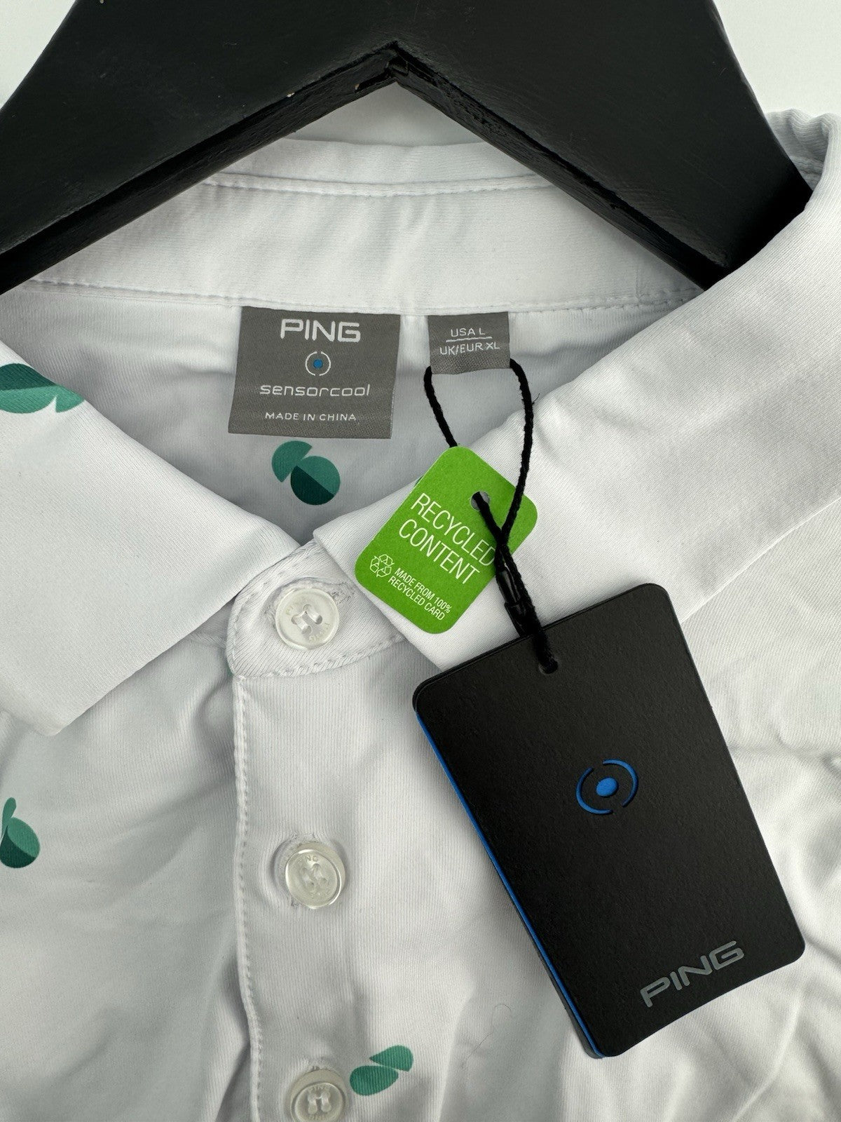 Ping Golf Mens Polo Shirt Two Tone UK XL /Short Sleeve /White /New /308067