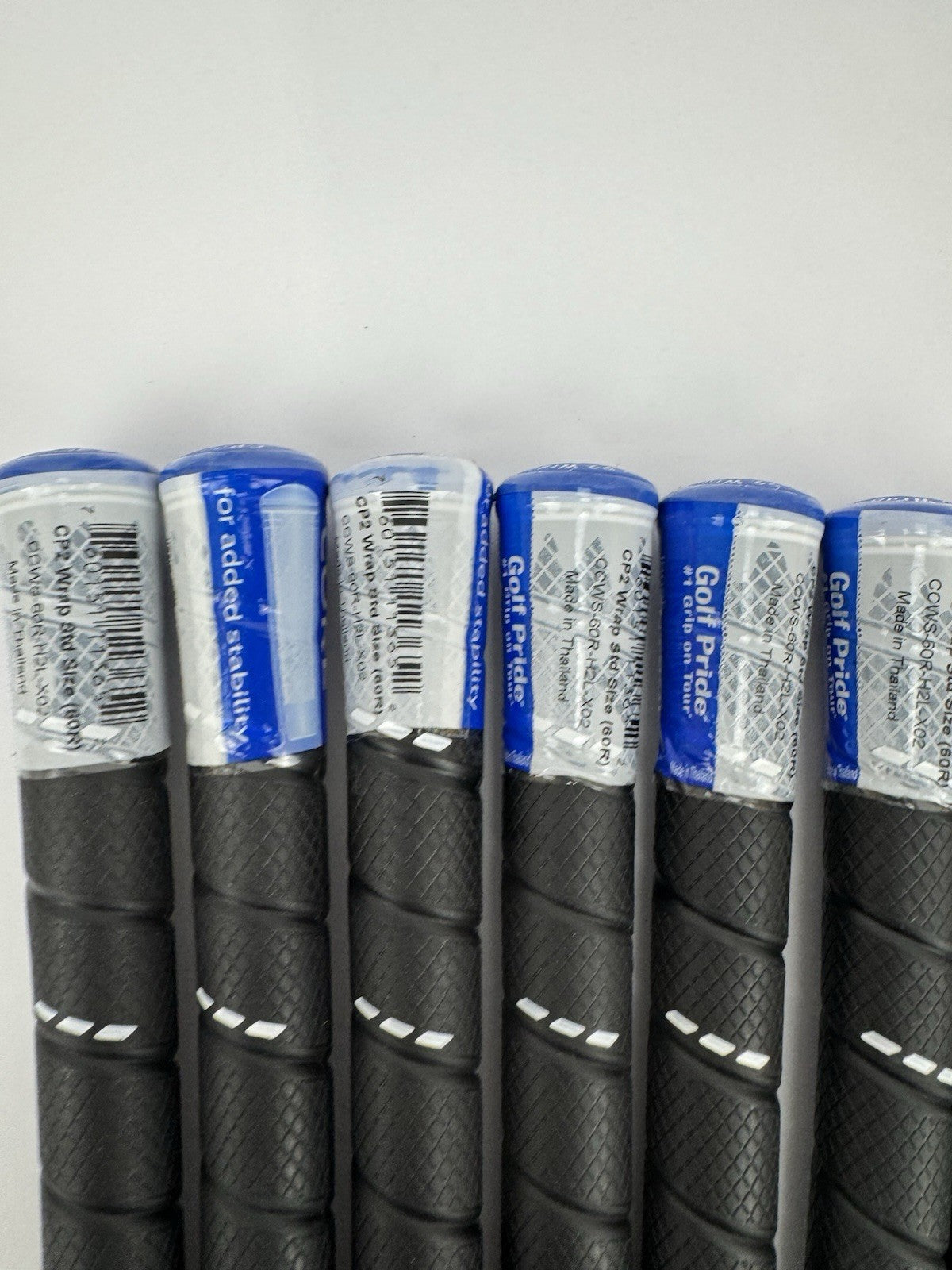 Golf Pride CP2 Wrap Golf Grips (7) Men’s Standard /Black/Blue /New /337816
