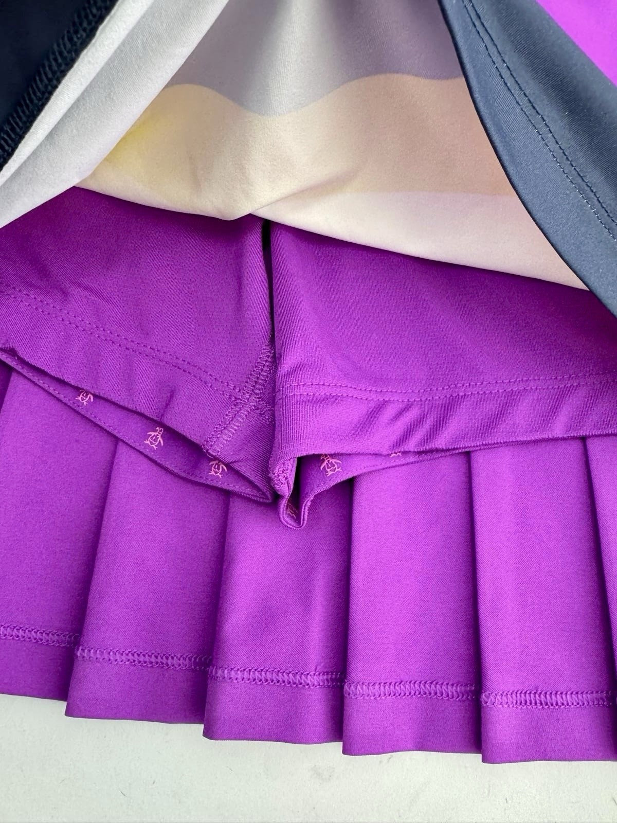Women’s Original Penguin Colour Block Pleated Skort Size Large Brand New/300456