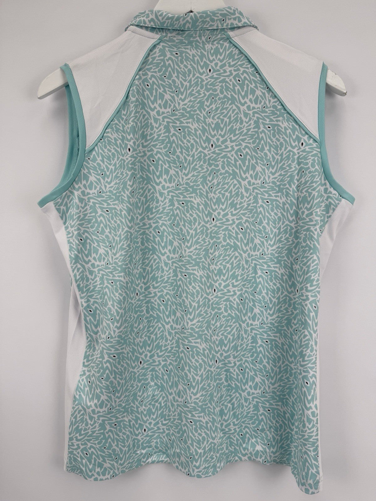 Green Lamb Women’s Sleeveless Golf Polo Patterned Size UK 14 /317957