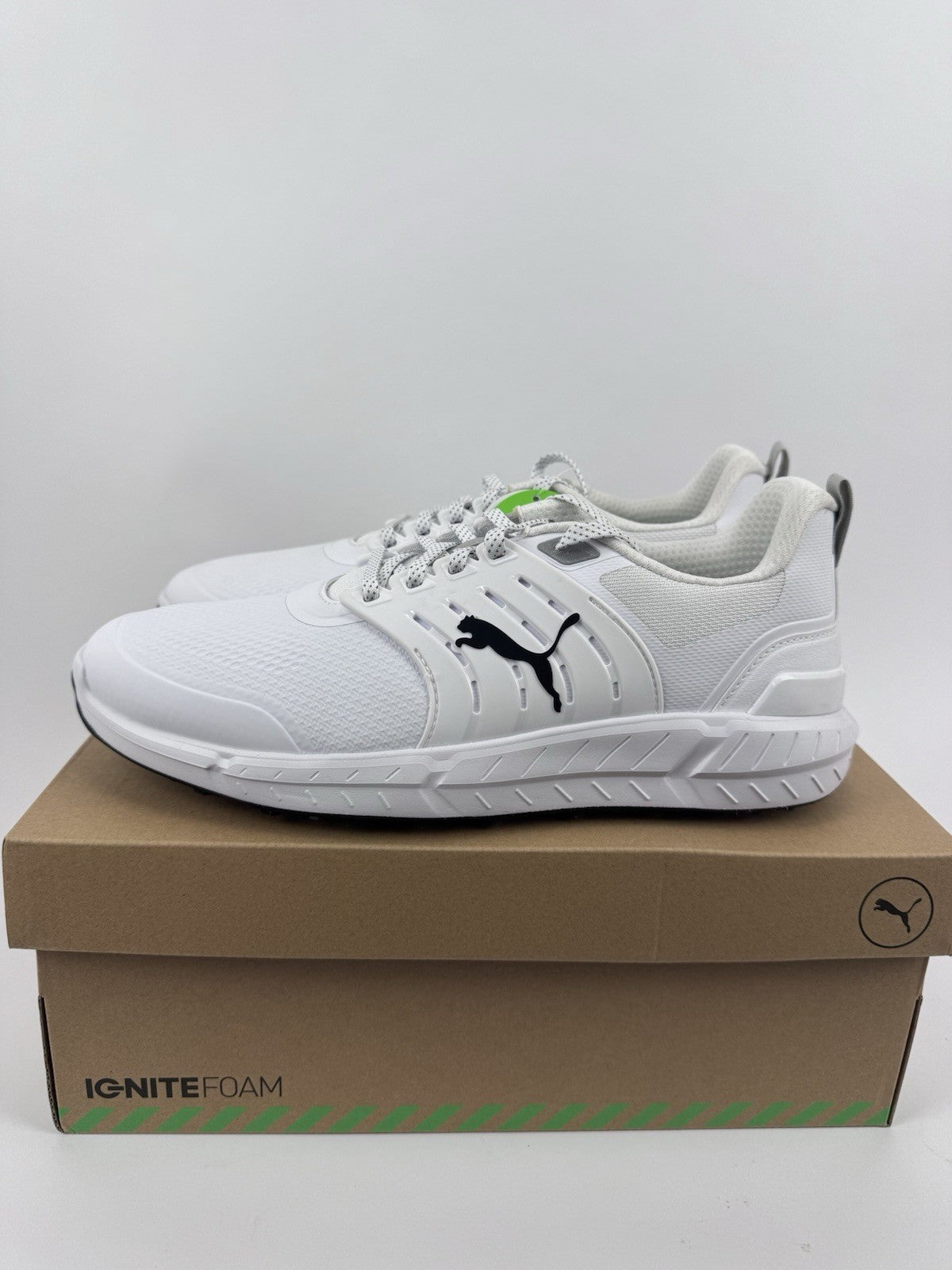 Puma Ignite Elevate 2 Tour Men's Golf Shoes Size UK 9 White Waterproof/321230
