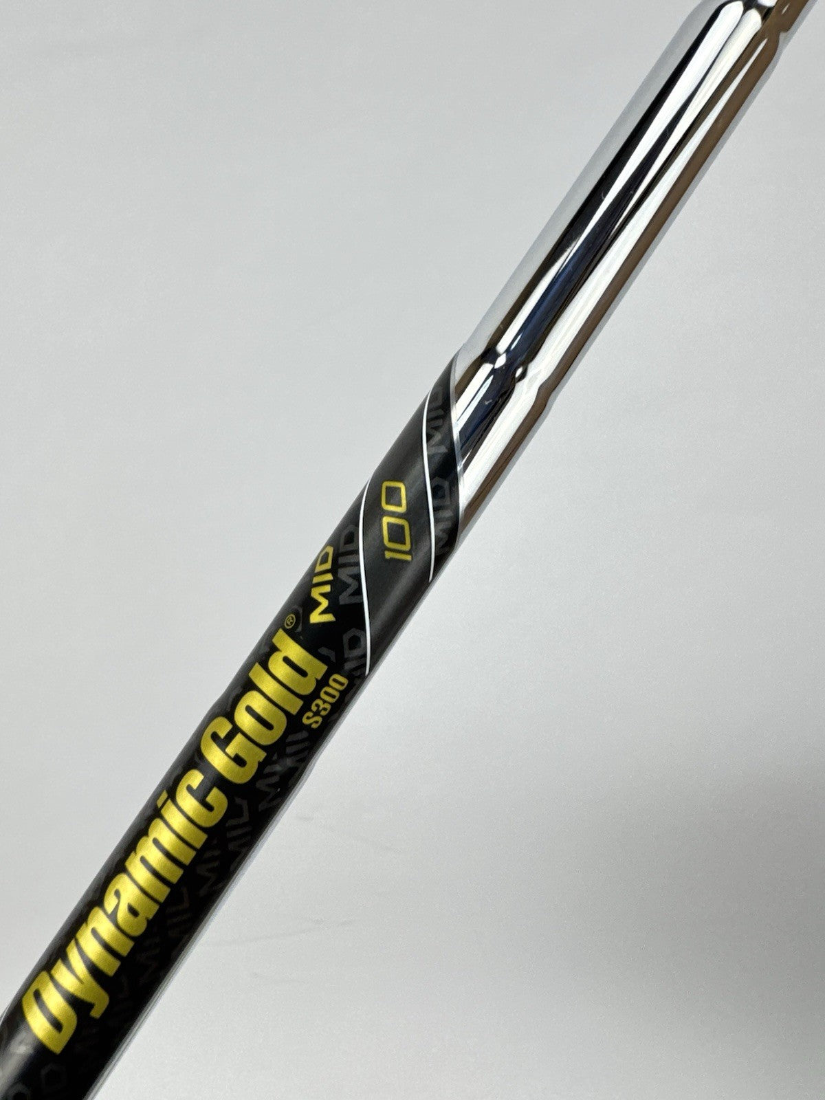 Dynamic Gold Mid 100 Iron Shaft S300 Stiff Flex Steel 35.5”/0.370 Parallel/348496