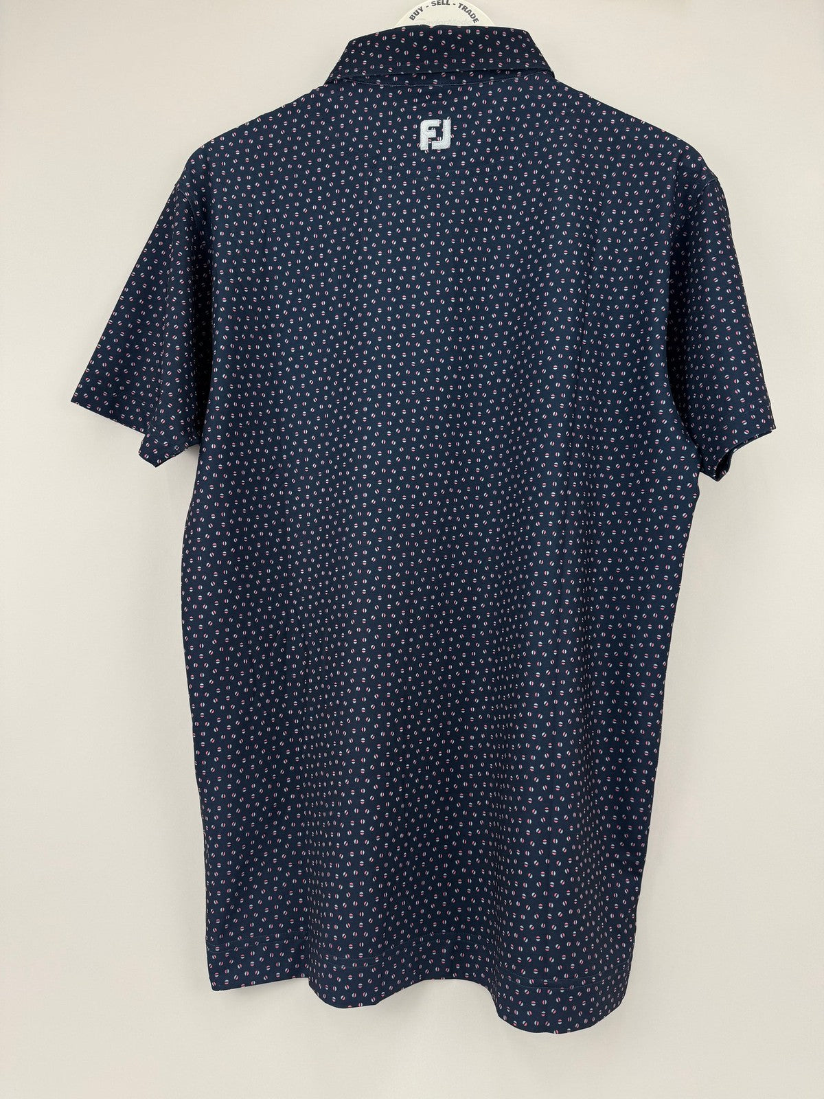 FootJoy Men’s Bounce Print Pique Polo Shirt Size 2XL Dark Denim/330656