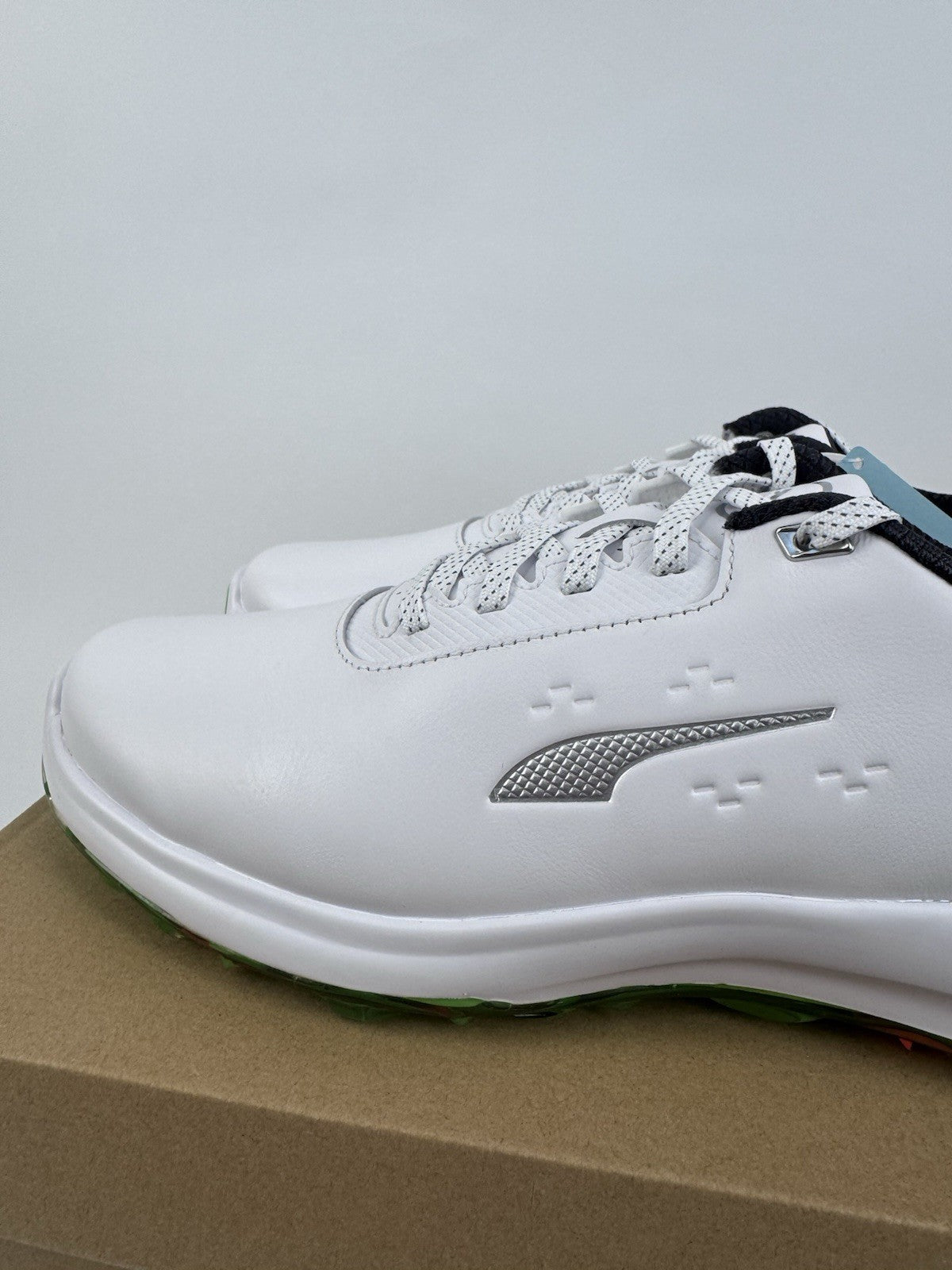 Puma Phantomcat Nitro Men's Golf Shoes Size UK 8 White Black Fluro/320332