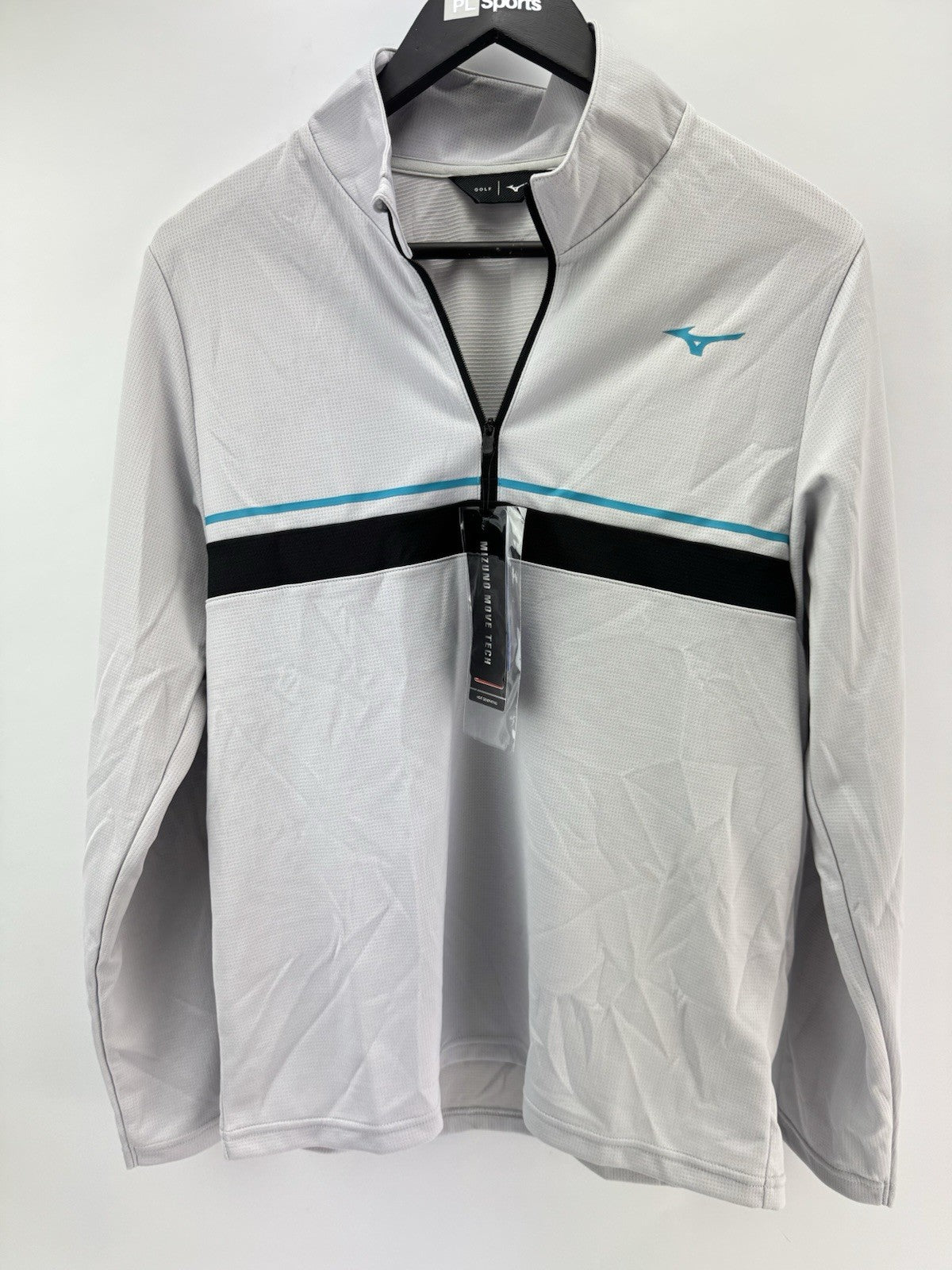 Mizuno Golf Pullover Breath Thermo Drop 1/4 Zip /Grey / UK Small /New /286620